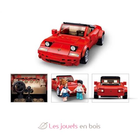 Model Bricks - Voiture de sport MX5 rouge SL-M38-B1128 Sluban 4
