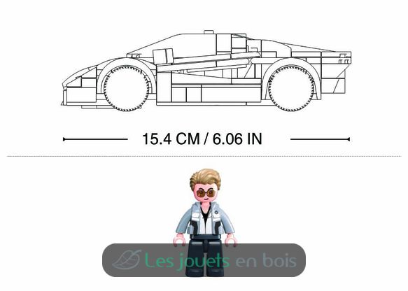 Model Bricks - Voiture de sport orange SL-M38-B1127 Sluban 5