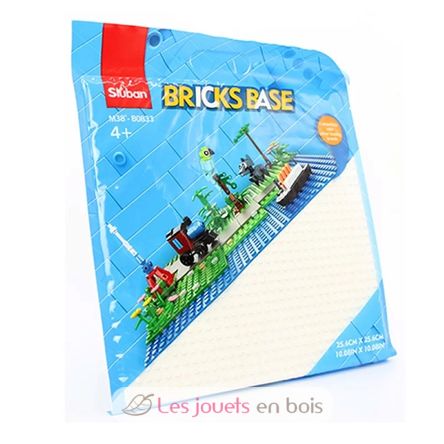 Plaque de base briques de jeux - blanche SL-M38-B0833B Sluban 1
