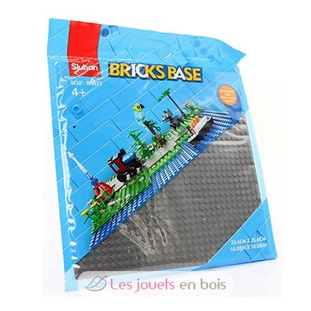 Plaque de base briques de jeux - grise SL-M38-B0833D Sluban 1