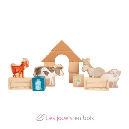Blocs de construction en bois Ferme LE12905 Small Foot company 4