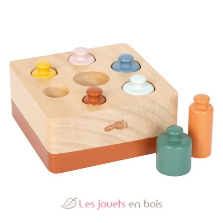 Jeu d'encastrement Montessori avec cylindres LE12932 Small Foot company 1