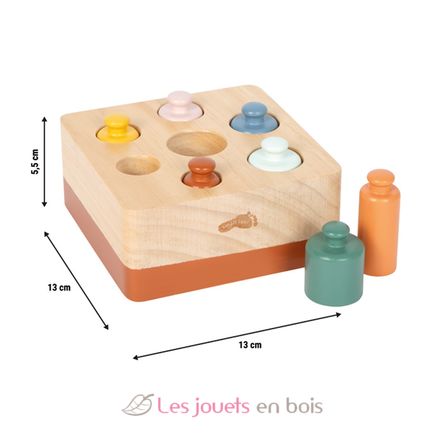 Jeu d'encastrement Montessori avec cylindres LE12932 Small Foot company 6