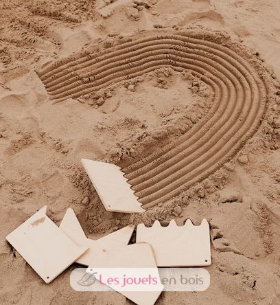 5 peignes à sable en bois SP-SAND-COMBS Speelbelovend 2