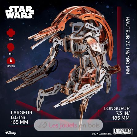 Puzzle 3D Droideka Star Wars U70275 Ugears 3