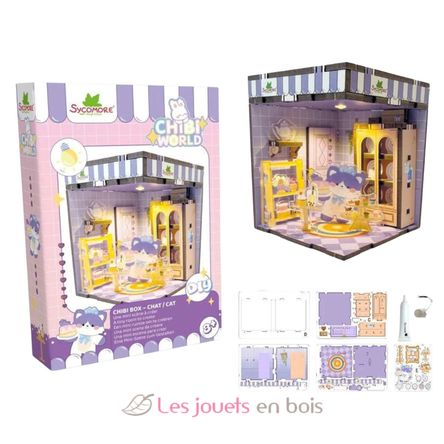 Mini scène à créer Chibi Box Chat SYCREA090 Sycomore 2