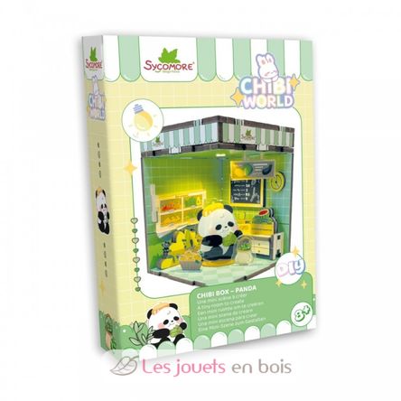 Mini scène à créer Chibi Box Panda SYCREA091 Sycomore 1