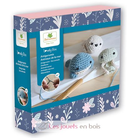 Kit de crochet Amigurumi Animaux de la mer SYCRE1071 Sycomore 1