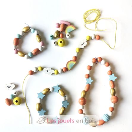 Coffret perles en bois Arc en ciel SYCRE3283 Sycomore 6
