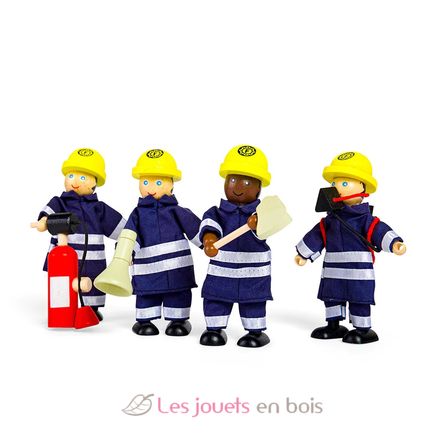 Figurines en bois Pompiers BJ-T0117 Bigjigs Toys 4