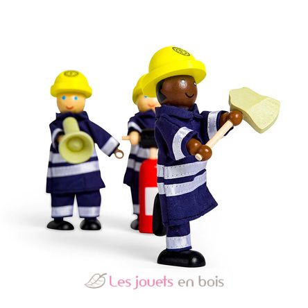 Figurines en bois Pompiers BJ-T0117 Bigjigs Toys 2