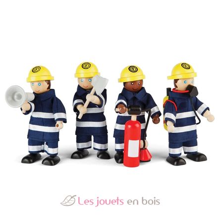 Figurines en bois Pompiers BJ-T0117 Bigjigs Toys 1