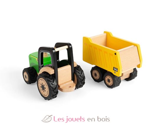 Chargeur sur Pneus en Bois Engin de Chantier Enfant Tidlo