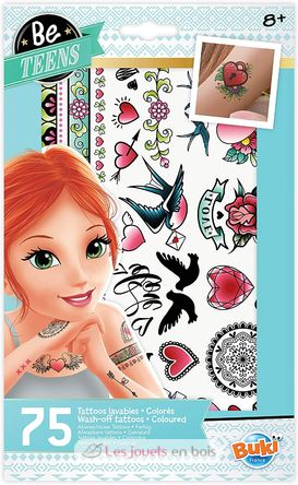 75 Tattoos lavables Colorés BUK-TA003 Buki France 2