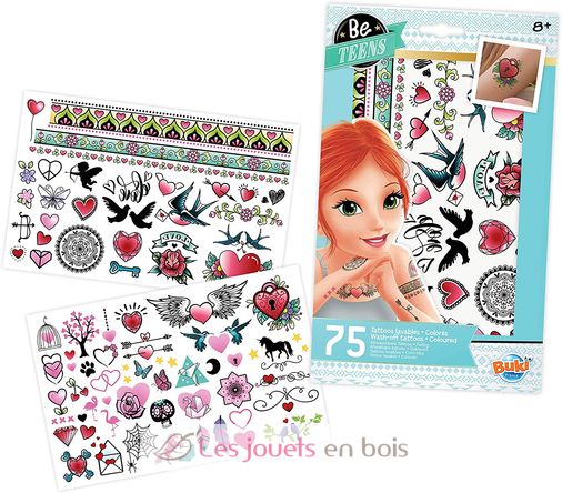 75 Tattoos lavables Colorés BUK-TA003 Buki France 1