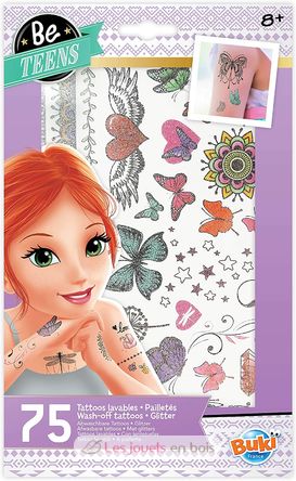 75 Tattoos lavables Paillettes BUK-TA004 Buki France 2