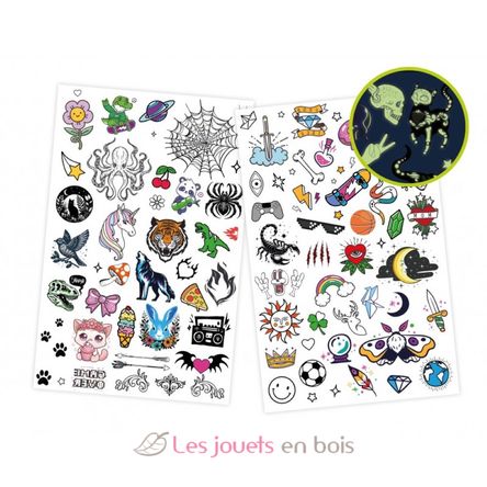 75 Tattoos lavables phosphorescents BUK-TA008 Buki France 2