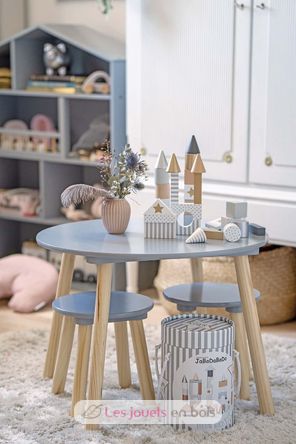 Table et tabourets gris JAB-H13221 JaBaDaBaDo 3