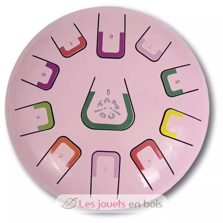 Tongue Drum 11 notes rose JCTMB08P Tambú 1