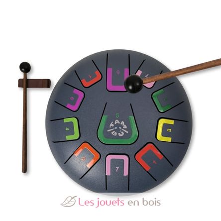 Tongue Drum 11 notes gris anthracite JCTMB08B Tambú 5