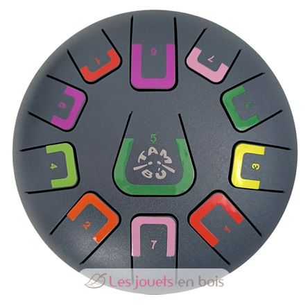 Tongue Drum 11 notes gris anthracite JCTMB08B Tambú 1