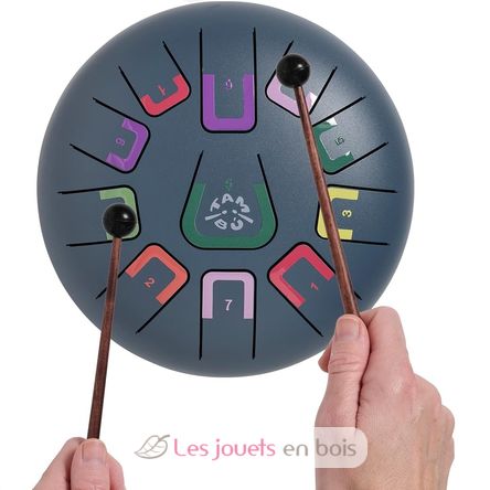 Tongue Drum 11 notes gris anthracite JCTMB08B Tambú 2