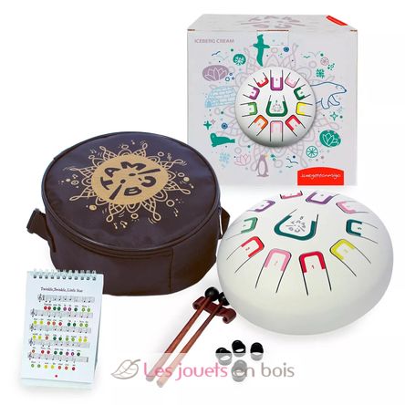 Tongue Drum 11 notes blanc JCTMB08W Tambú 4