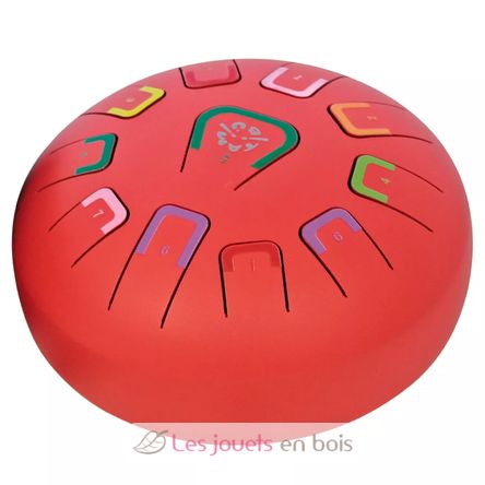 Tongue Drum 11 notes rouge JCTMB08R Tambú 6