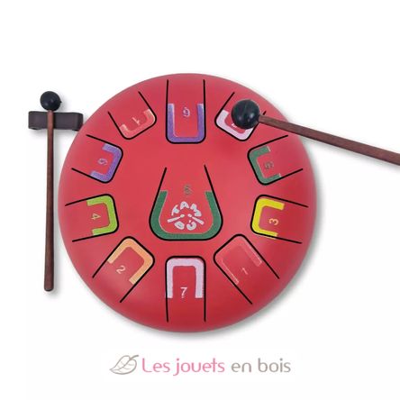 Tongue Drum 11 notes rouge JCTMB08R Tambú 8