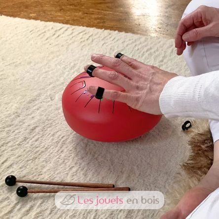 Tongue Drum 11 notes rouge JCTMB08R Tambú 3