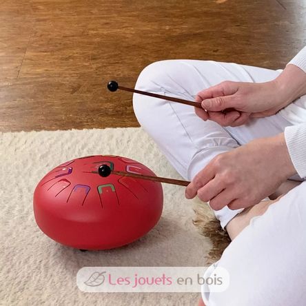 Tongue Drum 11 notes rouge JCTMB08R Tambú 4