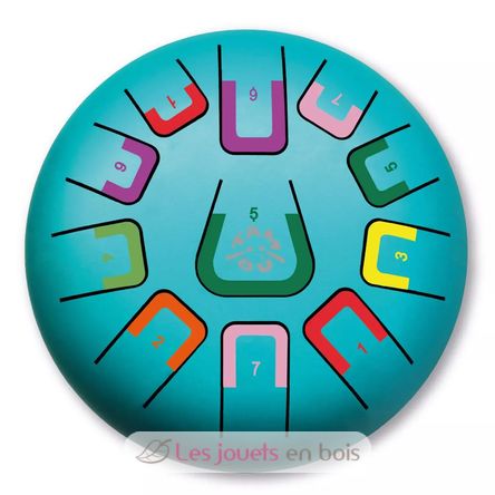 Tongue Drum 11 notes bleu turquoise JCTMB08U Tambú 1