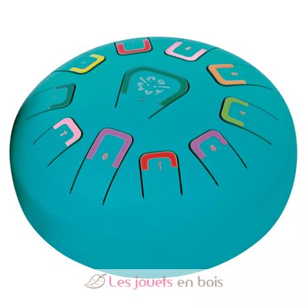 Tongue Drum 11 notes bleu turquoise JCTMB08U Tambú 3
