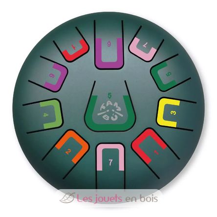 Tongue Drum 11 notes vert JCTMB08J Tambú 1