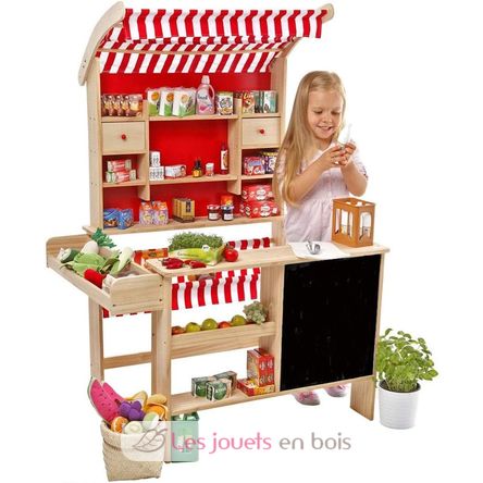 Stand de marché en bois avec accessoires TA-0340.6 Tanner 1