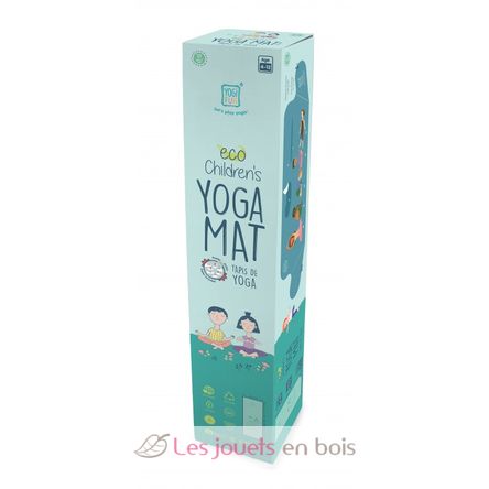 Tapis de yoga enfant vert Yogi Fun - Tapis de sol pour enfant - Tapis gym