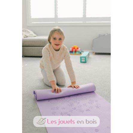 Tapis de yoga enfant violet Yogi Fun - Tapis de sol pour enfant - Tapis gym
