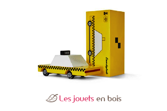 Mini Taxi jaune C-CNDF102 Candylab Toys 1