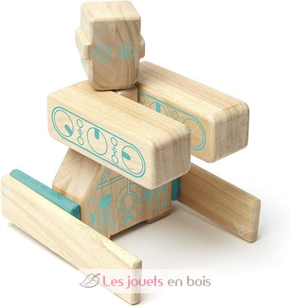 Set Robot Cubes en bois Magnétiques - Jouets en bois - Tegu