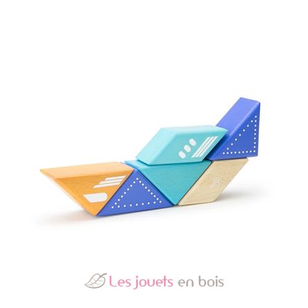 6 blocs en bois magnétiques - Avion à réaction TG-PAL-JET-706T Tegu 3