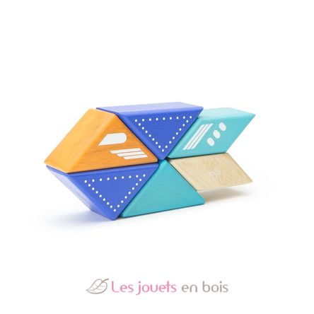6 blocs en bois magnétiques - Avion à réaction TG-PAL-JET-706T Tegu 5