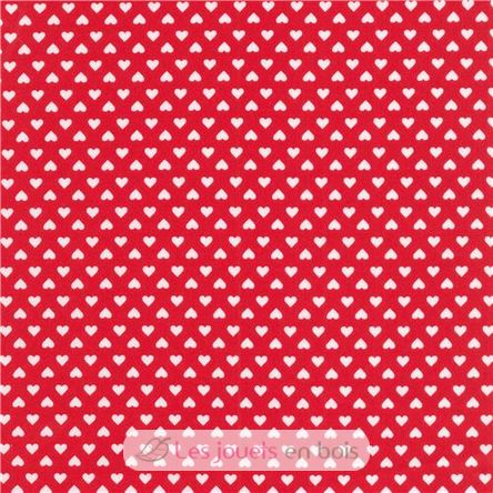 Landau osier - Tissu rouge à coeurs EG-520040-Rouge Egmont Toys 2
