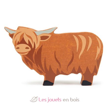 Vache Highland en bois TL4825 Tender Leaf Toys 1