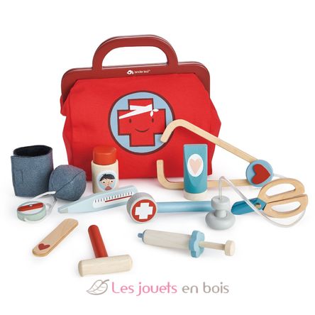 Kit de médecin en bois pour enfants, kit médical Montessori pour  tout-petits, ensemble de jeu