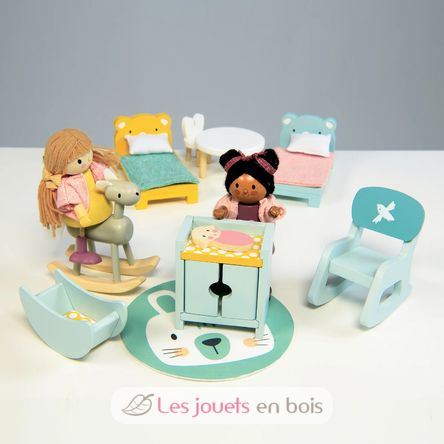 Mobilier chambre enfants pour maison de poupées TL8155 Tender Leaf Toys 3