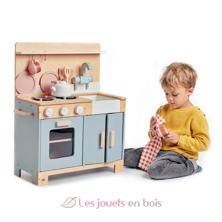 La grande cuisine et ses accessoires en bois Ensemble de 18 pièces, Tender  Leaf Toys, Jouets et peluches, Enfants