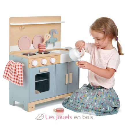 La grande cuisine et ses accessoires en bois Ensemble de 18 pièces, Tender  Leaf Toys, Jouets et peluches, Enfants