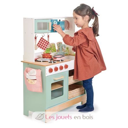 La grande cuisine et ses accessoires en bois Ensemble de 18 pièces, Tender  Leaf Toys, Jouets et peluches, Enfants