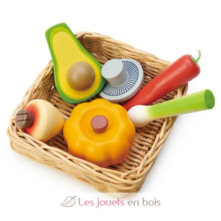 Aliment en bois fruits et légumes pour jeu marchande jeux de société