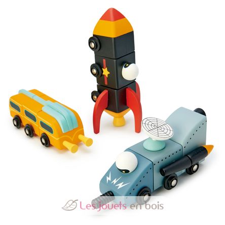 Jouet en bois Construction de fusées - Jouets en bois - Tender Leaf Toys